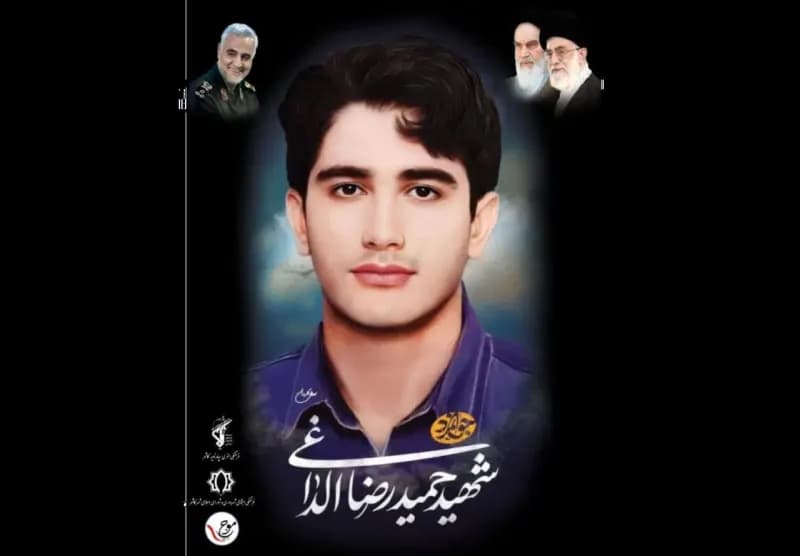 زیباسازی فضای سطح شهر با تصاویر شهید غیرت شهید حمیدرضا الداغی