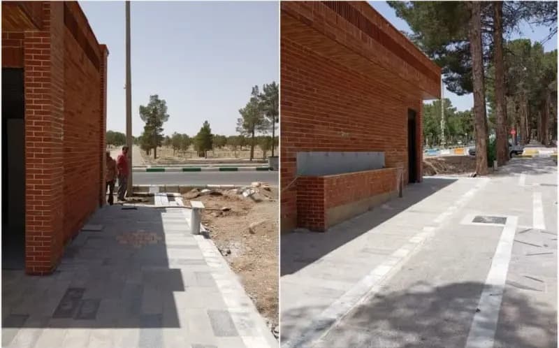 احداث سرویس های بهداشتی وکف سازی محوطه اطراف سرویس بهداشتی فاز ۴ بولوار سید مرتضی ع