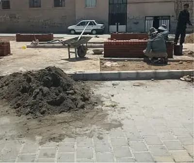 گزارش تصویری: عملیات آجرنما (سکوهای پارک محله کوچه ۱۵خرداد۱۳)