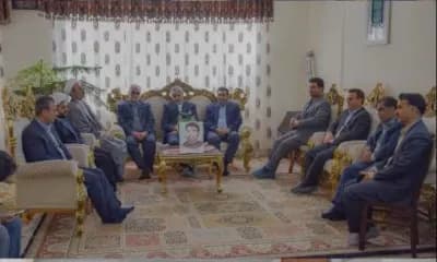 📷گزارش تصویری|  همزمان با روز گرامیداشت خانواده شهدا دیدار فرماندار، شهردار ،ریاست واعضای شورای اسلامی شهر با خانواده شهیدان حسین پور و پاکروان