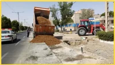 مخلوط ریزی کانال دفع آبهای سطحی خیابان جمهوری