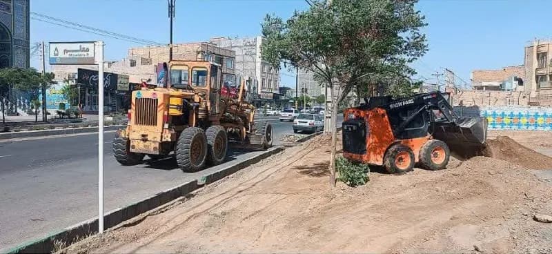 📷گزارش تصویری|  آماده سازی فضای حاشیه بولوار معلم برای فروشندگان سیار و حمایت از فروش محصولات شهرستان