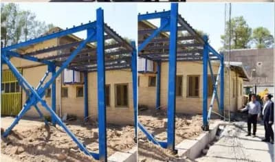 بازدید مهندس کوهسرخی شهردار کاشمر به همراه مهندس رضائیان از روند اجرای عملیات توسعه سازمان آتش نشانی پایگاه خیابان قائم