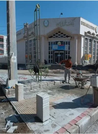 📷گزارش تصویری|  عملیات  پیاده روسازی وموزاییک فرش پیاده رو ضلع شرقی کوچه شهید مدرس ۹