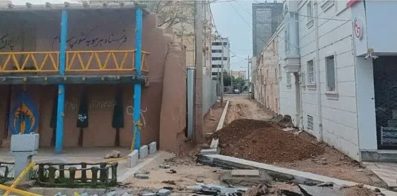 📷گزارش تصویری|  عملیات‌نصب جدول کانیووسط  کوچه امام خمینی ۱۷