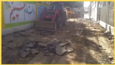 جمع آوری آسفالت فرسوده انتهای مدرس ۳