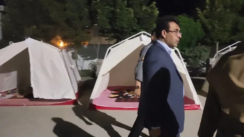 آماده سازی پارک بانوان بولوار جانبازان و پارک بانوان محله قائم به منظور اسکان موقت توسط شهرداری در پی زلزله شدید
