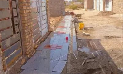 عملیات پياده روسازی وسنگ فرش  پیاده روکوچه سجاد ۲۵