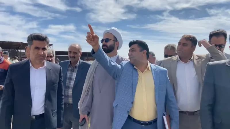 بازدید دادستان محترم شهرستان کاشمر حجت الاسلام و المسلمین بلوچ زاده به همراه معاونت خدمات شهری مهندس نجار از میدان دام