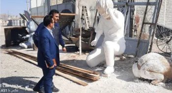 بازدید مهندس کوهسرخی شهردار کاشمر از مراحل ساخت المانهای نوروزی