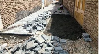 📷گزارش تصویری| عملیات اجرایی نصب تایل بتنی کوچه سلطانیه