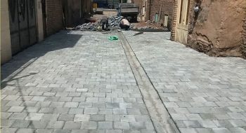 📷گزارش تصویری| عملیات نصب تایل بتنی کوچه سلطانیه ۵
