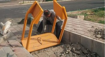 📸گزارش تصویری||  مناسب سازی ونصب گیت های ویلچر بلوارجمهوری