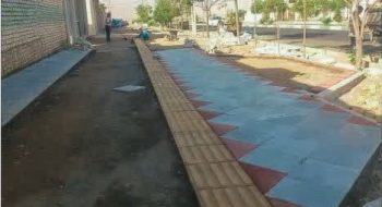 📸گزارش تصویری|| عملیات کفسازی پیاده رو حدفاصل دانش ۱و۵