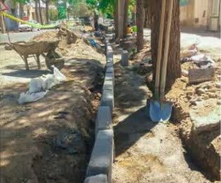 📸گزارش تصویری|| ادامه عملیات نصب جدول حاشیه خیابان شهید باقری