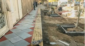📷گزارش تصویری|  عملیات پیاده روسازی ونصب موزاییک نیلوفرشمالی ۶