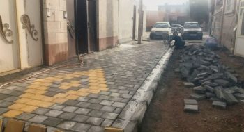 📷گزارش تصویری|  عملیات نصب جدول کانیووسط ونصب تایل بتنی کوچه شهیداکبرنژاد ۷