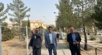 بازدید مهندس کوهسرخی شهردار کاشمر از وضعیت سرویس دهی اتوبوس،فضای سبز، عمران و خدمات شهری در بولوار دانشگاه و ورودی دانشگاه های کاشمر