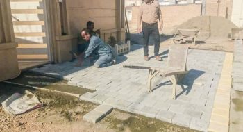 📷گزارش تصویری|  عملیات نصب جدول کانیووسط ونصب تایل بتنی کوچه ۱۵خرداد۵/۴