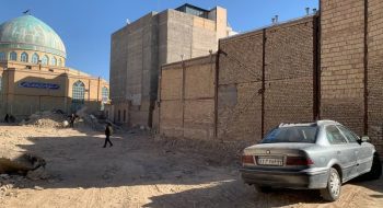 📸گزارش تصویری| وضعیت بنای مخاطره آمیز حمام کارون قبل و بعد از رفع خطر