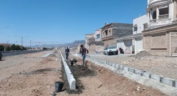📷گزارش تصویری|  ادامه عملیات نصب جدول ضلع شمالی بولوار شورا