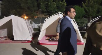 آماده سازی پارک بانوان بولوار جانبازان و پارک بانوان محله قائم به منظور اسکان موقت توسط شهرداری در پی زلزله شدید