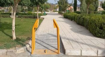 ادامه عملیات مناسب سازی معابر وسطح شهر (پارک امام علی (ع))