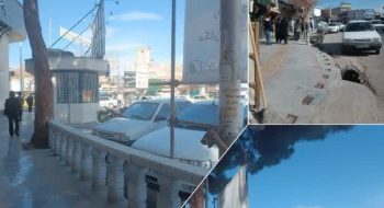 نصب ستون سنگی حاشیه میدان انقلاب به منظور ایمنی عابرین پیاده