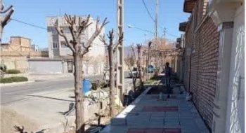 عملیات پیاه روسازی وموزاییک فرش بین دانش۲۳ و ۲۵