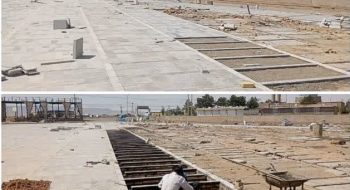 ادامه عملیات سنگ فرش محوطه آرامستان بهشت بقیع
