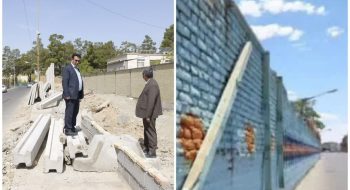 عقب نشینی دیوار شرکت برق در راستای بند 14ماده 55قانون شهرداری های