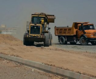 عملیات زیرسازی کمربندی نسیم در راستای آماده‌سازی برای آسفالت