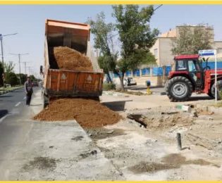 مخلوط ریزی کانال دفع آبهای سطحی خیابان جمهوری
