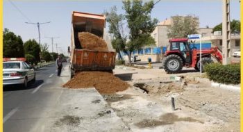 مخلوط ریزی کانال دفع آبهای سطحی خیابان جمهوری