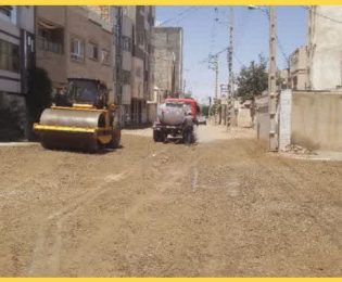 ریگلاژ و غلطک زنی امام خمینی ۸ این معبر به زودی آسفالت خواهد شد