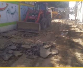 جمع آوری آسفالت فرسوده انتهای مدرس ۳