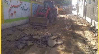 جمع آوری آسفالت فرسوده انتهای مدرس ۳