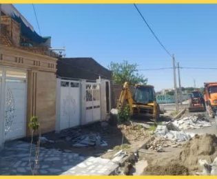 ادامه جمع آوری و  بارگیری پیاده روی خیابان بوستان